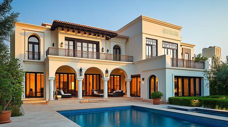 Buy Property in Dubai – Elegant Mediterranean-style villa with pool and spacious outdoor area – AL Zad Real Estate