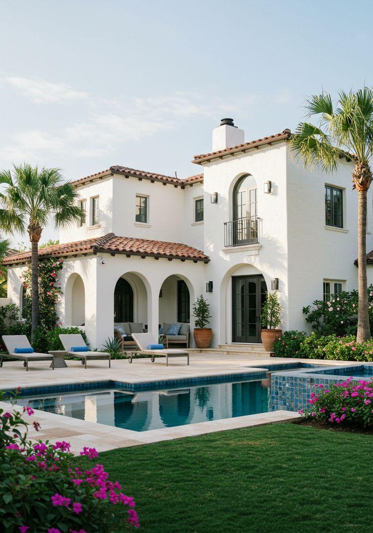 Mediterranean Villa with Swimming Pool and Palm Trees Alzad Real Estate