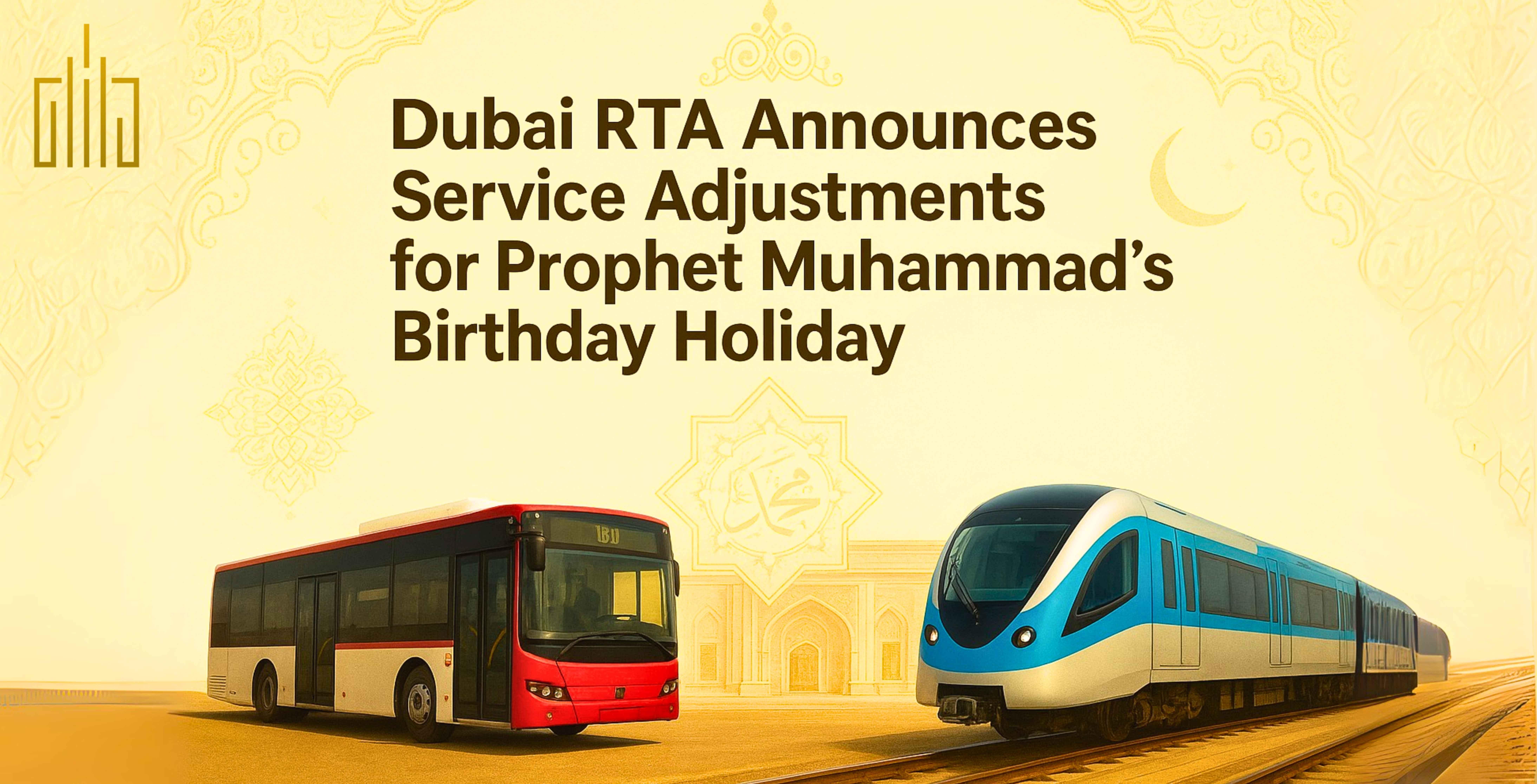 Dubai RTA Announces Service Adjustments for Prophet Muhammad’s Birthday Holiday
